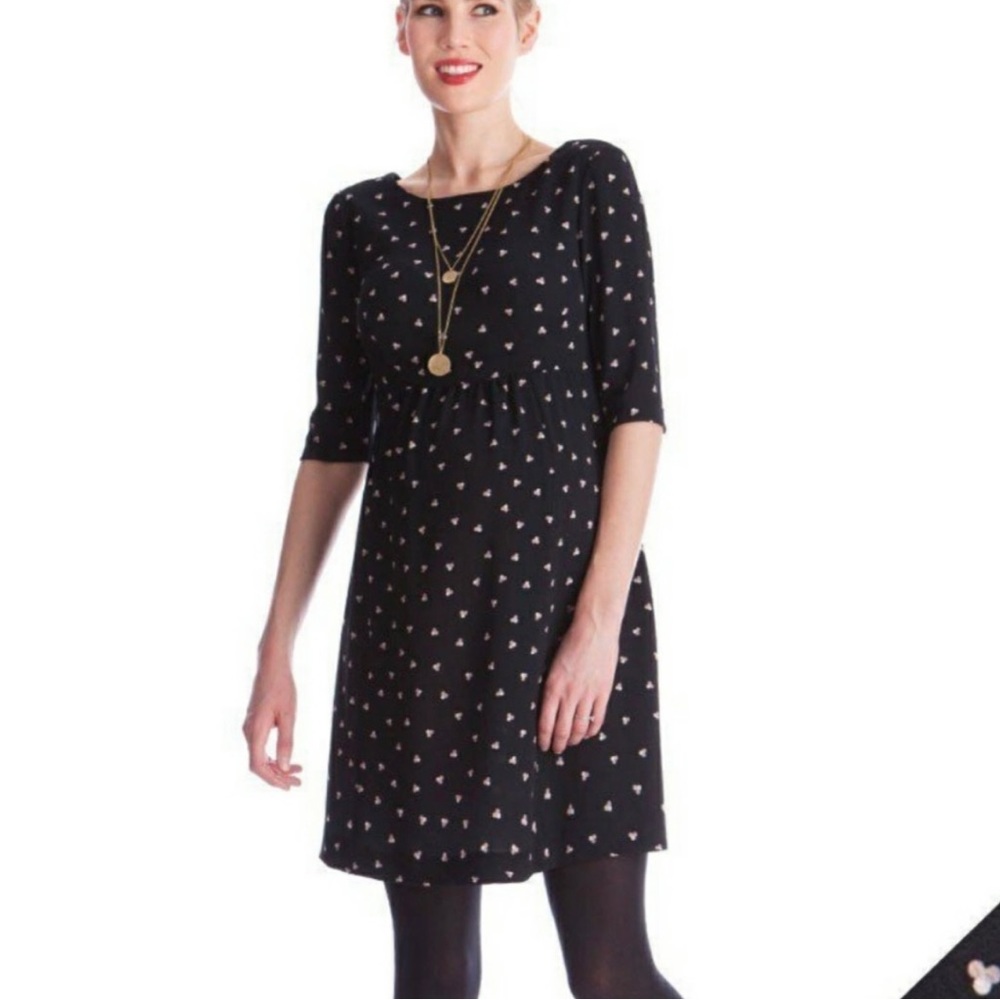 Seraphine Black Dot Maternity Dress size 6
